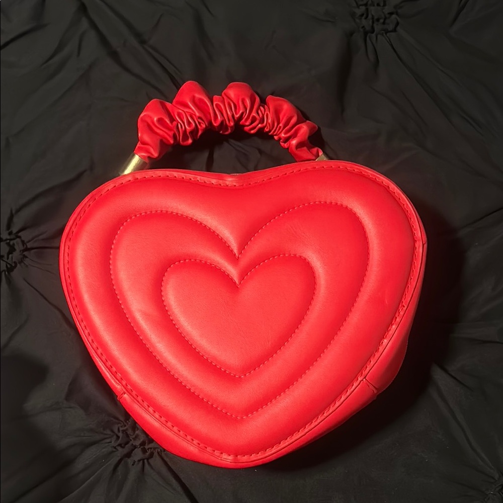 Red Heart-Shaped Women's Bag